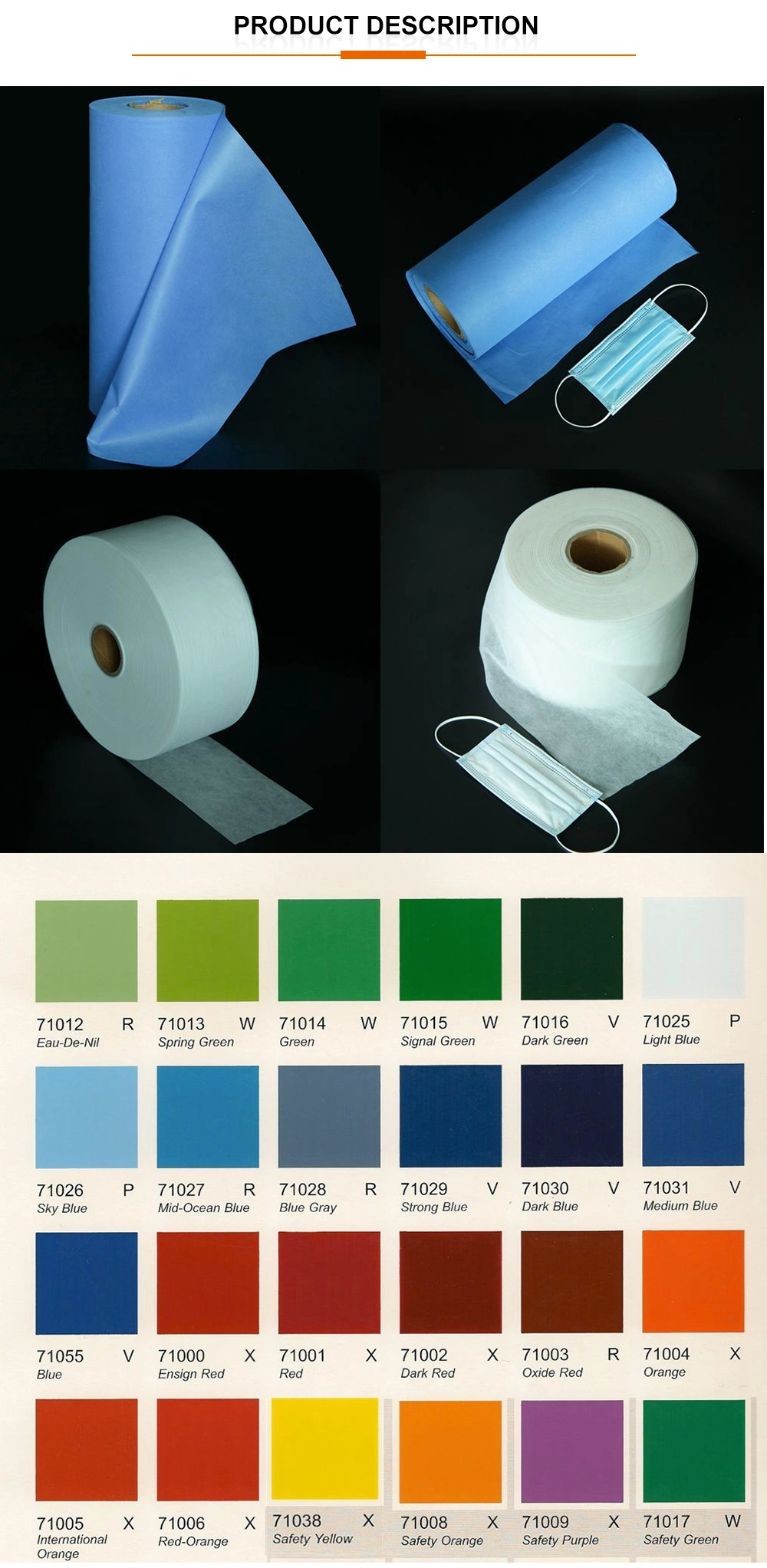 Eco Friendly Spunbond Non Woven Fabric S/Ss/SMS Raw Material Used on Eco Bags